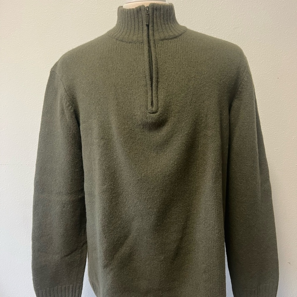 Timberland Men’s Green Zip Up Sweater Size XXL 100% Wool